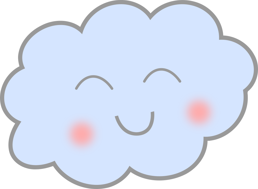 OnlineLabels Clip Art Happy  Cloud 